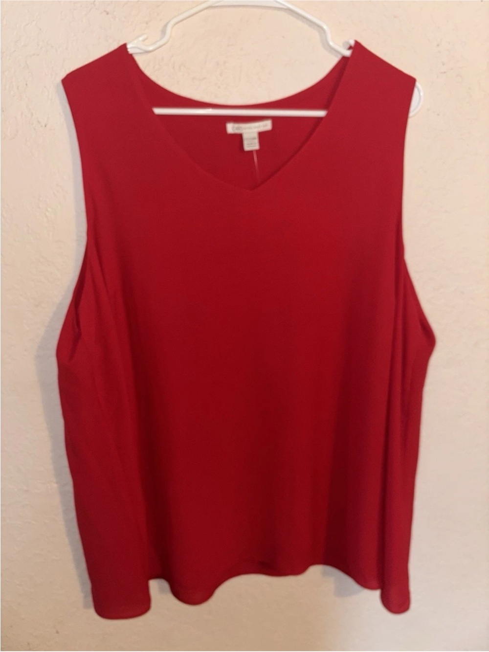 Cato Red V-Neck Sleeveless Tank Top